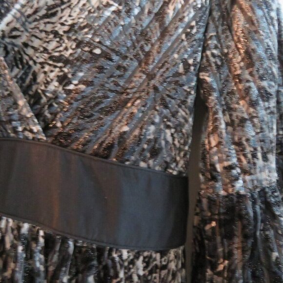 VINTAGE NINE WEST Y2K Velvet Burnout Metallic Babydoll Top Whimsigoth - Size 2X - Picture 5 of 16